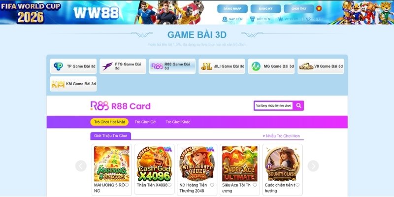 Game Bài WW88 – Sảnh Đánh Bài Đổi Thưởng Xanh Chín & Uy Tín Số 1